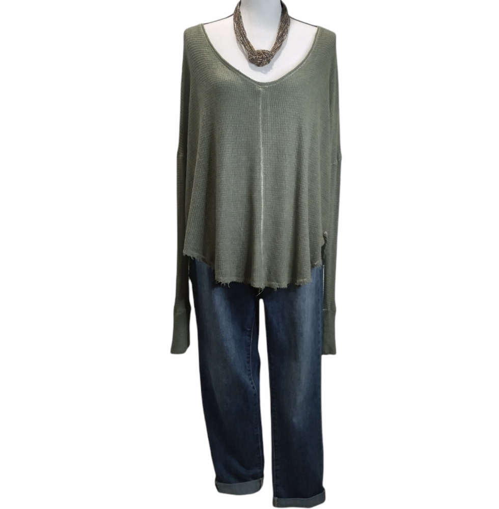 Anthropologie "Saturday Sunday" Waffle Knit Top